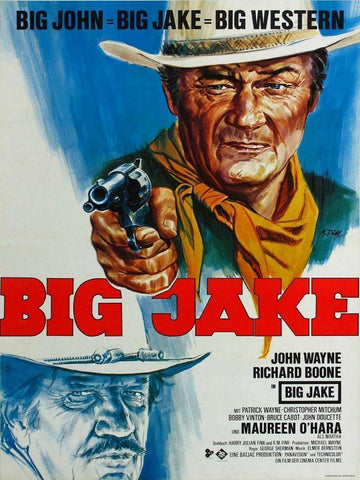 Big Jake White Modern Wood Framed Art Print with Double Matting by Anonymous