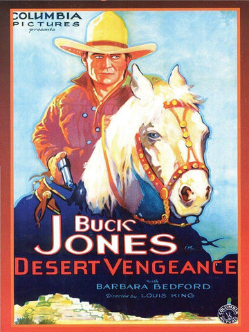 Buck Jones Black Ornate Wood Framed Art Print with Double Matting by Anonymous