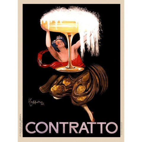 Contratto Black Modern Wood Framed Art Print with Double Matting by Anonymous