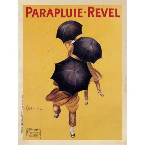 Parapluie-Revel-1922 White Modern Wood Framed Art Print by Cappiello, Leonetto