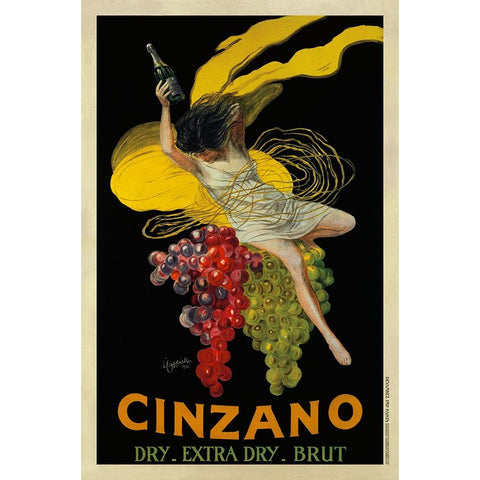 Cinzano, 1920 White Modern Wood Framed Art Print by Cappiello, Leonetto