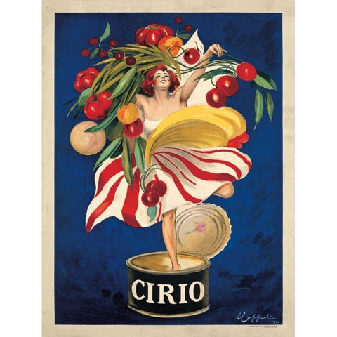 Cirio Black Modern Wood Framed Art Print with Double Matting by Cappiello, Leonetto