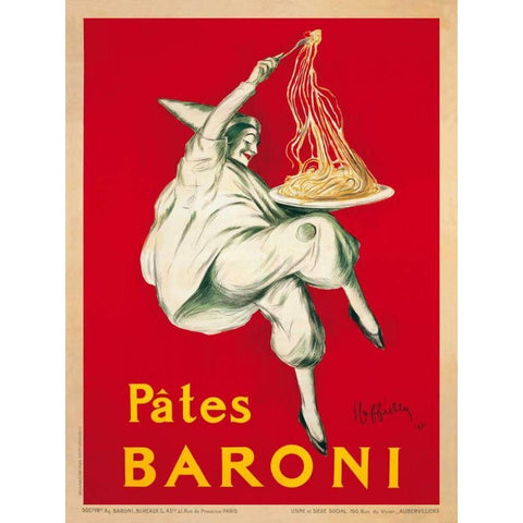 Pates Baroni-1921 Gold Ornate Wood Framed Art Print with Double Matting by Cappiello, Leonetto