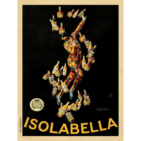 Isolabella-1910 Black Modern Wood Framed Art Print with Double Matting by Cappiello, Leonetto