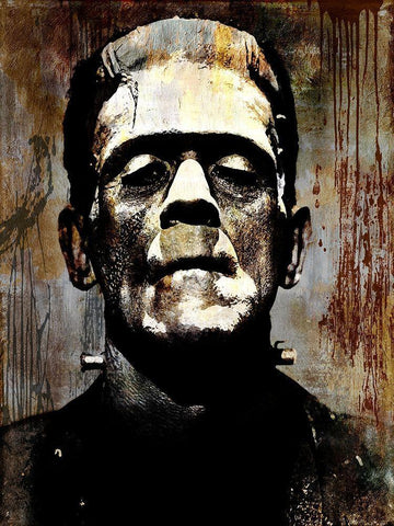 Frankenstein I White Modern Wood Framed Art Print with Double Matting by Wagner, Martin