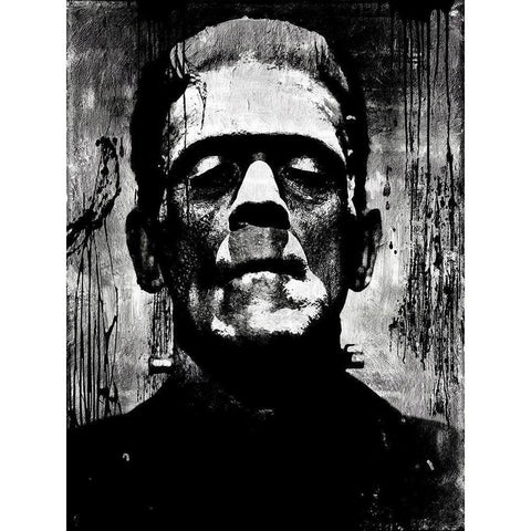 Frankenstein II Black Modern Wood Framed Art Print with Double Matting by Wagner, Martin