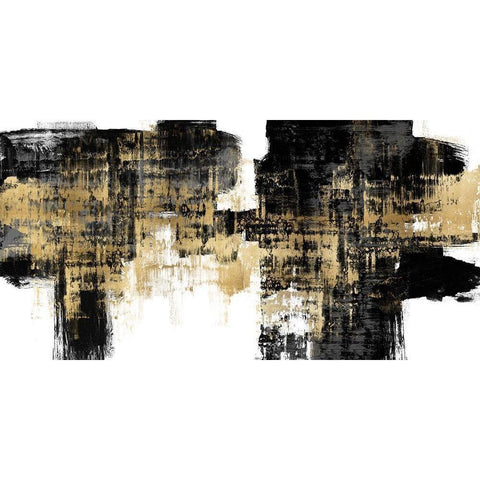 Amplified Gold on Black White Modern Wood Framed Art Print by Wise, Alex