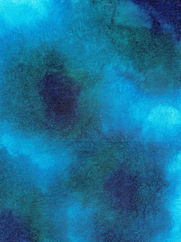 Blue Blend Exercise I Black Ornate Wood Framed Art Print with Double Matting by Zaremba, Hillel