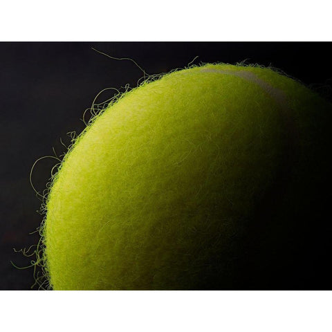 Tennis Ball Black Modern Wood Framed Art Print with Double Matting by Reynolds, Richard