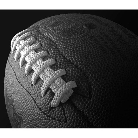 Football  Bw 1 Black Modern Wood Framed Art Print with Double Matting by Reynolds, Richard