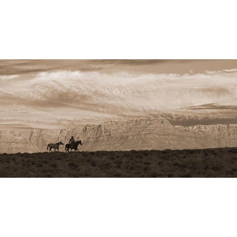 Trailing Home ~ Sepia White Modern Wood Framed Art Print by Dawson, Robert