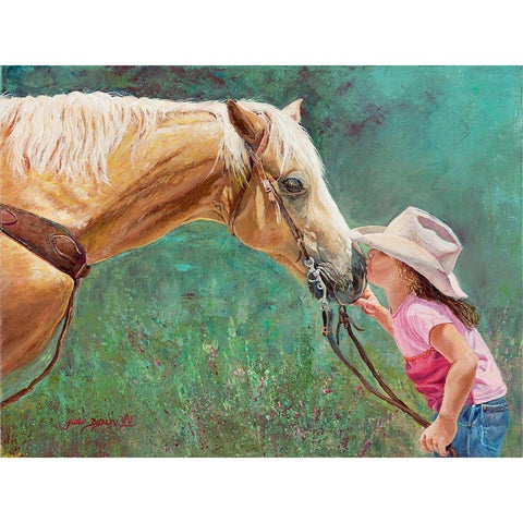 The First Kiss White Modern Wood Framed Art Print by Dudley, June