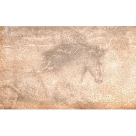 The Stallion Gold Ornate Wood Framed Art Print with Double Matting by Dawson, Robert