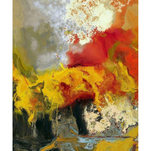 Lava Flow I White Modern Wood Framed Art Print by Bolokofsky, Ronald