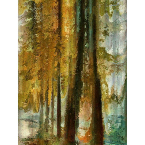 Golden Forest II  Gold Ornate Wood Framed Art Print with Double Matting by Bolokofsky, Ronald