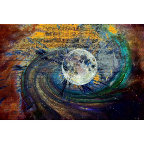 Approaching A Black Hole II White Modern Wood Framed Art Print by Bolokofsky, Ronald