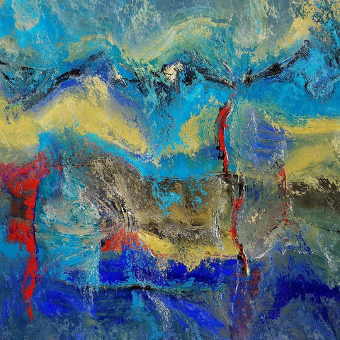 Above the Clouds II Black Modern Wood Framed Art Print by Bolokofsky, Ronald