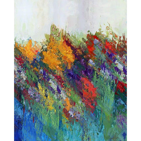 Color Spree II White Modern Wood Framed Art Print by Bolokofsky, Ronald