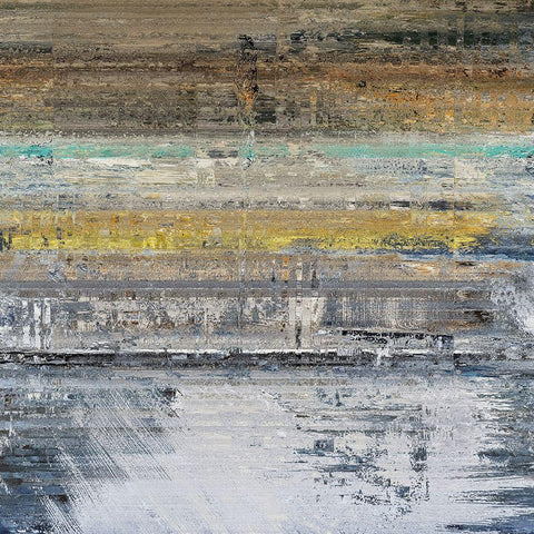 Layers I White Modern Wood Framed Art Print with Double Matting by Bolokofsky, Ronald