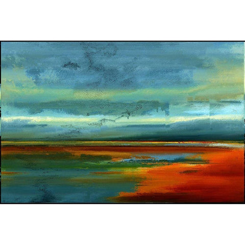 Looking For the Horizon V Black Modern Wood Framed Art Print with Double Matting by Bolokofsky, Ronald