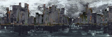 Reserection City II White Modern Wood Framed Art Print with Double Matting by Bolokofsky, Ronald