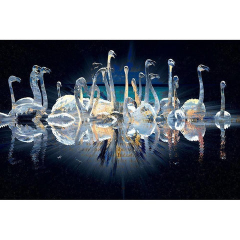 Birds of Paradise Gold Ornate Wood Framed Art Print with Double Matting by Bolokofsky, Ronald