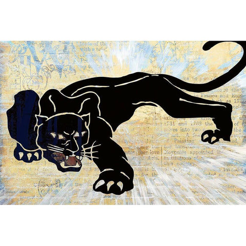 Panther Gold Ornate Wood Framed Art Print with Double Matting by Bolokofsky, Ronald