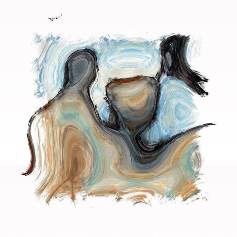 Abstract 1390 Black Modern Wood Framed Art Print by Bolokofsky, Ronald