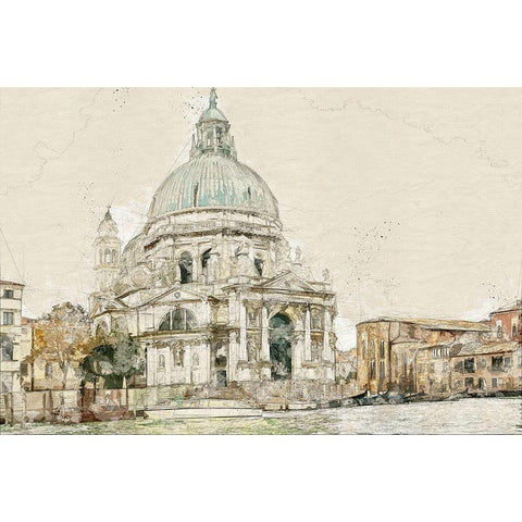 Venetian Architecture White Modern Wood Framed Art Print by Bolokofsky, Ronald