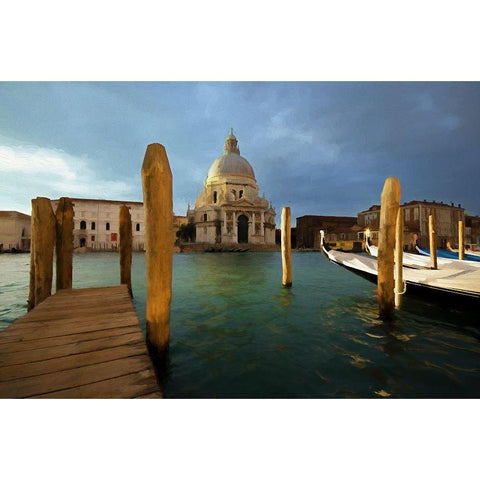 Basilica Santa Maria della Salute Gold Ornate Wood Framed Art Print with Double Matting by Bolokofsky, Ronald