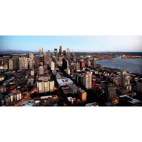 From the Seattle Needle Black Modern Wood Framed Art Print with Double Matting by Bolokofsky, Ronald
