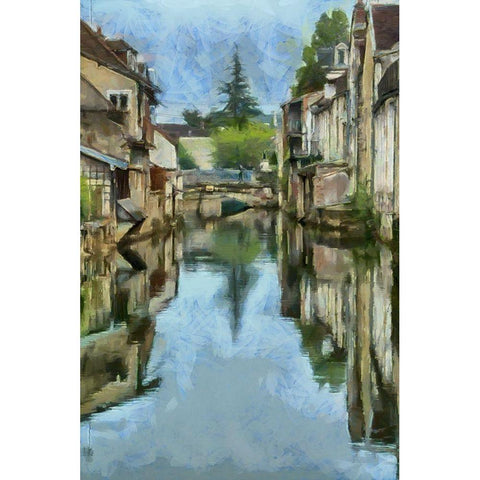 On the Water  White Modern Wood Framed Art Print by Bolokofsky, Ronald