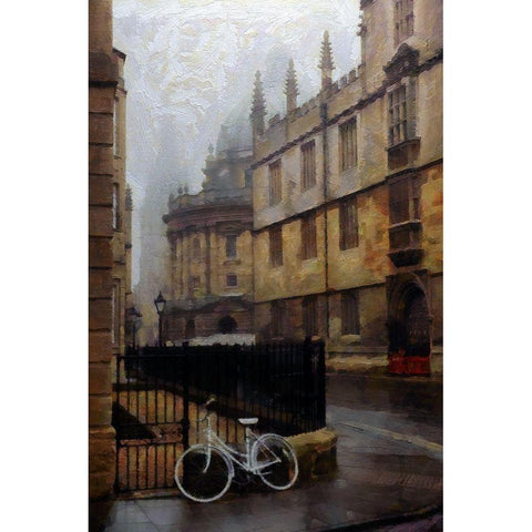 Oxford Fog White Modern Wood Framed Art Print by Bolokofsky, Ronald