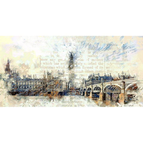 Westminster II White Modern Wood Framed Art Print by Bolokofsky, Ronald