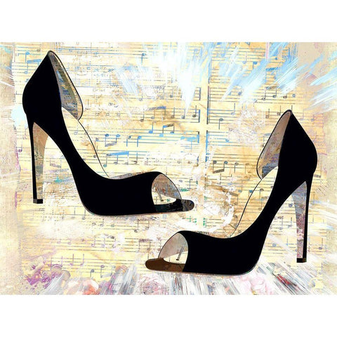 Black Pumps White Modern Wood Framed Art Print by Bolokofsky, Ronald