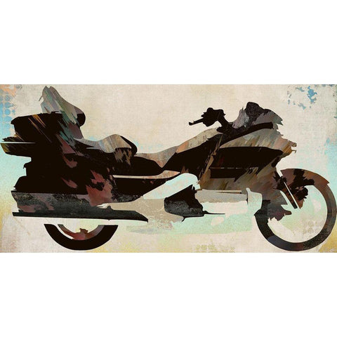 Decorative Motorcycle White Modern Wood Framed Art Print by Bolokofsky, Ronald