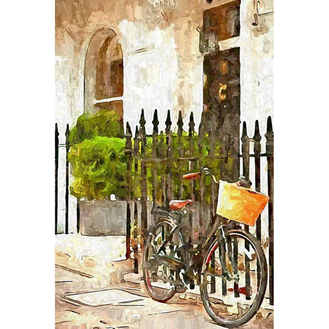 Iron Fence White Modern Wood Framed Art Print by Bolokofsky, Ronald