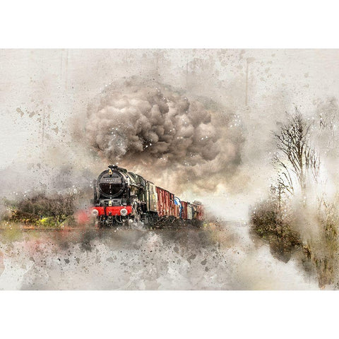 Last Train To Clarkesville II White Modern Wood Framed Art Print by Bolokofsky, Ronald