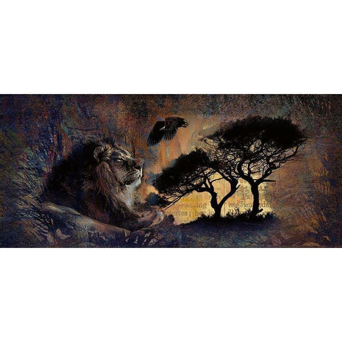 The Lion Sleeps Tonight White Modern Wood Framed Art Print by Bolokofsky, Ronald