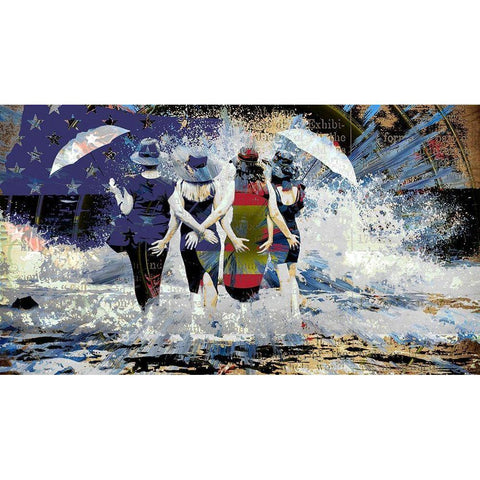 American Sorority Black Modern Wood Framed Art Print by Bolokofsky, Ronald