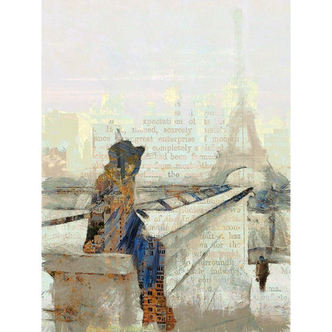 Another Sunday In Paris II Gold Ornate Wood Framed Art Print with Double Matting by Bolokofsky, Ronald