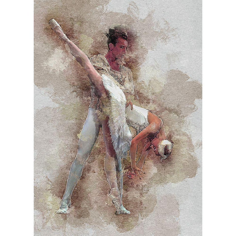 Ballet White Modern Wood Framed Art Print by Bolokofsky, Ronald