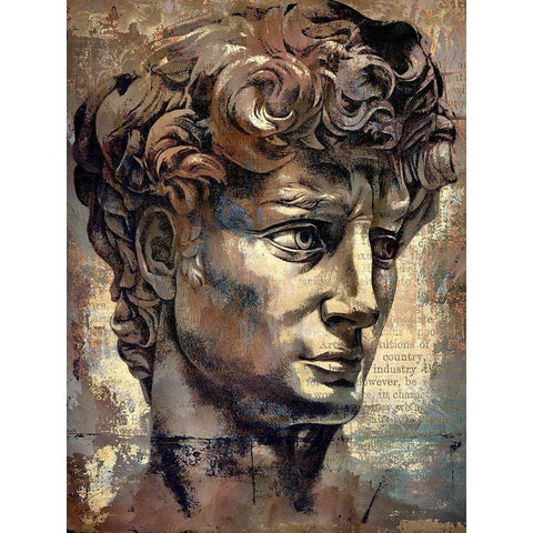 David I Black Modern Wood Framed Art Print by Bolokofsky, Ronald