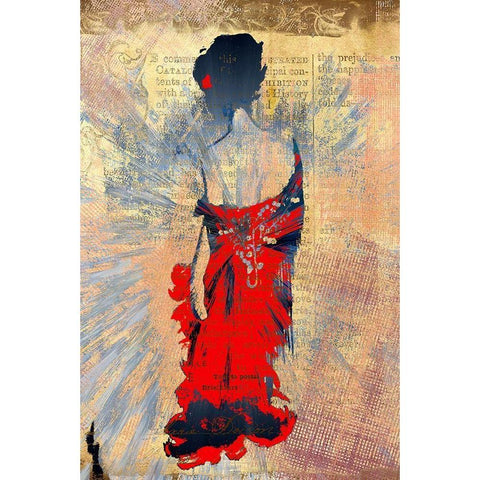 Evening Attire White Modern Wood Framed Art Print by Bolokofsky, Ronald