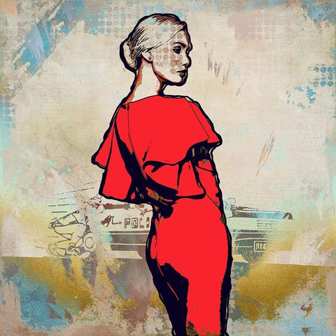 Fashionista VI White Modern Wood Framed Art Print with Double Matting by Bolokofsky, Ronald
