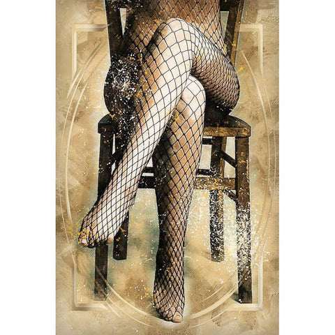 Fishnet Fantasies White Modern Wood Framed Art Print by Bolokofsky, Ronald