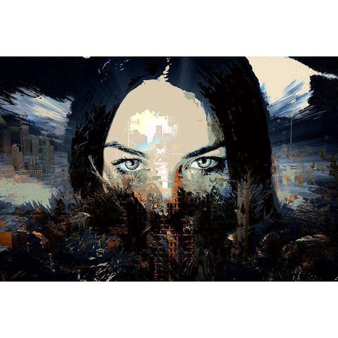 Metro Watcher White Modern Wood Framed Art Print by Bolokofsky, Ronald