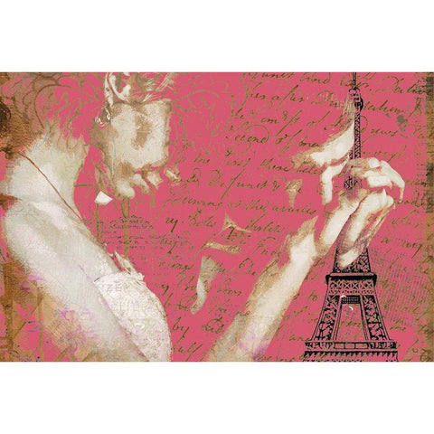 Parisian Chivalry White Modern Wood Framed Art Print by Bolokofsky, Ronald