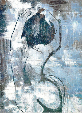 Streching Out Black Ornate Wood Framed Art Print with Double Matting by Bolokofsky, Ronald