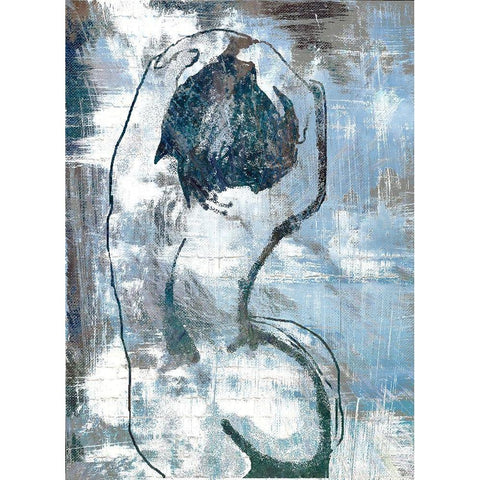 Streching Out Black Modern Wood Framed Art Print with Double Matting by Bolokofsky, Ronald